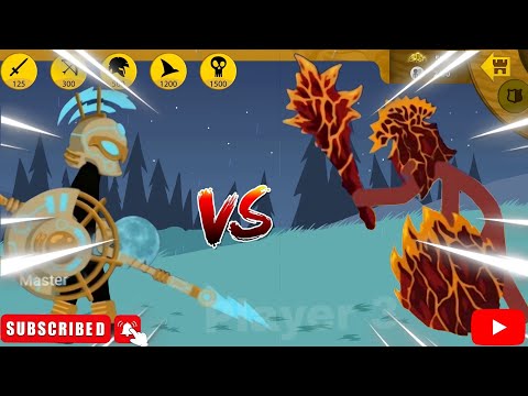 Voltaic Spearton vs Mega giant swordwraths and Mega final boss (light of hope) - stick war Player 3