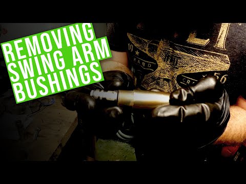 CB750 Cafe Racer Build E12: Removing the swing arm bushing from the CB750