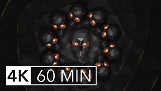 4K 1 Hour  Glowing Eyes Skulls Live Wallpaper &