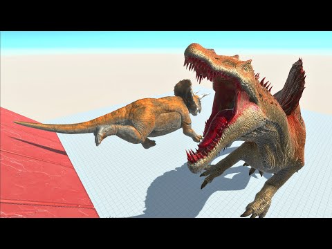 Jumping into Giant Spinosaurus' Mouth - Animal Revolt Battle Simulator
