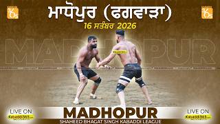 Madhopur (Phagwara) Kabaddi Tournament 16 Sep 2026