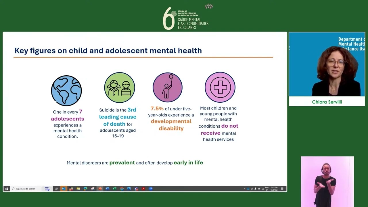 6th Public Health Policies Forum for Childhood - promoting mental health in childhood