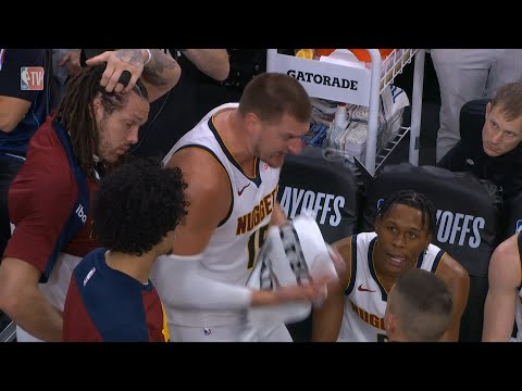 Nikola Jokic gets heated during Nuggets timeout as Clippers win Game 3 by 34 points