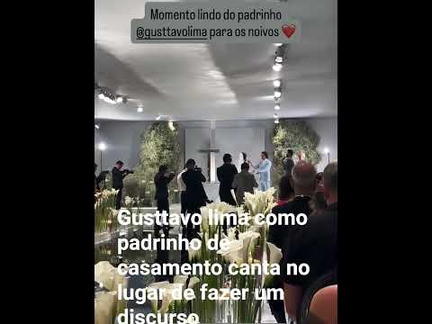 Gusttavo Lima troca discurso e canta na hora do discurso  no casamento