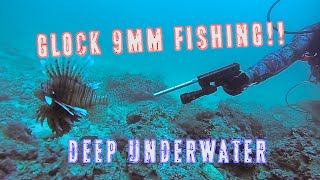 Glock-Fishing Underwater | 9mm Handgun Shooting Lionfish