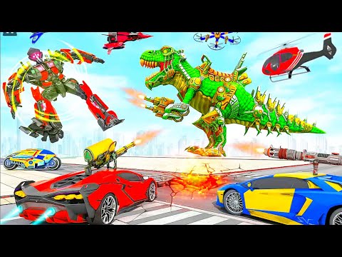 super Dino Robot Car Transform Games _ Trò Chơi Siêu Ô tô Robot biến hình khủng Long Đại chiến