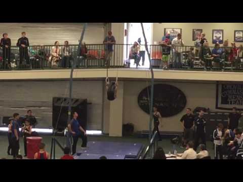 2017 Jacob Tebbets on Rings at State Meet in Oroville