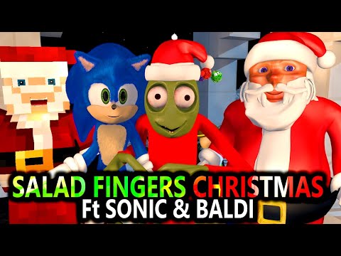 Salad Fingers & Baldi's Christmas Minecraft Challenge!