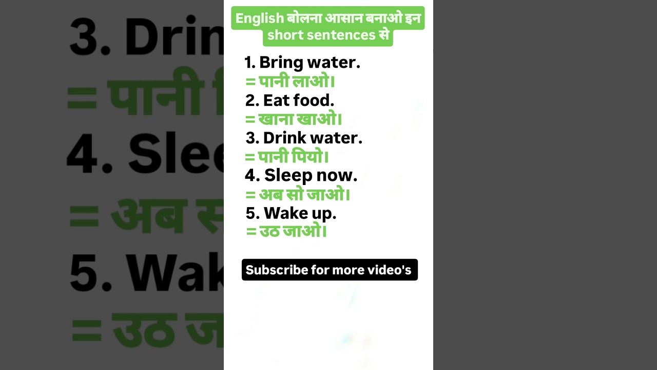 Learn English Speaking | Daily Short Sentences for Beginners ❤️