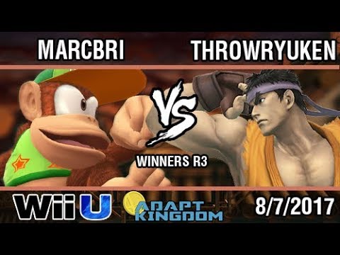 [Adapt Kingdom] Marcbri (Diddy Kong) vs THROWRYUKEN (Ryu) SSB4 Winners R3