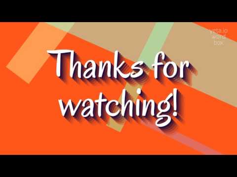 How to say "thlipsis"! (High Quality Voices)