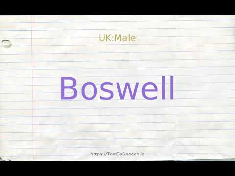 How to pronounce boswell