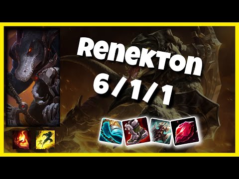 Renekton vs Ekko KOREAN Challenger MID (6/1/1) Gameplay Replay - Patch 10.24
