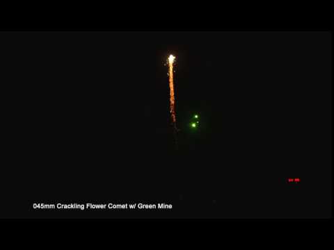 CM207 0915 045mm Crackling Flower Comet w/ Green Mine