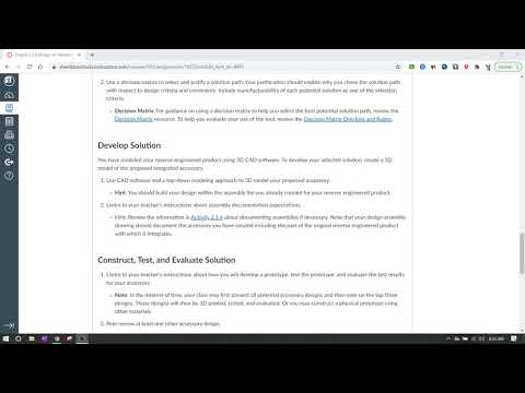 IED 2.2.8 - Design an Integrated Assembly - Part 4 - Develop the Solution