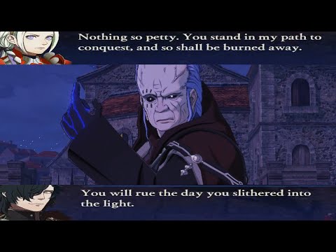 Fire Emblem Warriors: Three Hopes - Edelgard, Hubert, & Shez vs Solon Unique Dialogue