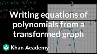 Writing transformation form equations of polynomials from a graph | Precalculus | Khan Academy