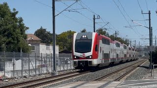 Stadler KISS Caltrain EMU #313 at Stambaugh-Heller | Redwood City to San Francisco