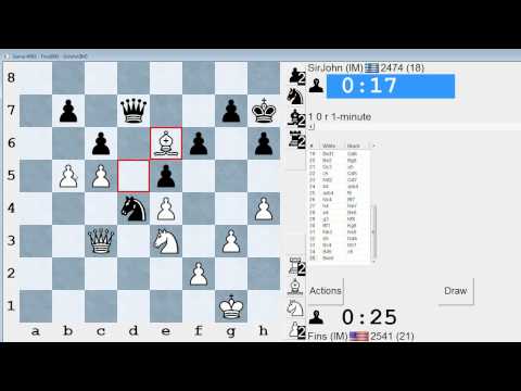 Bullet Chess #134: 12 games in the ICC 1-minute pool