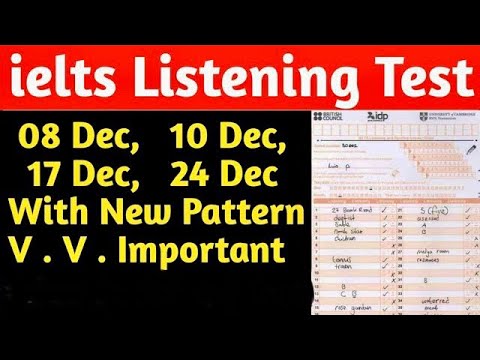 Ielts listening practice test 5 November 2022