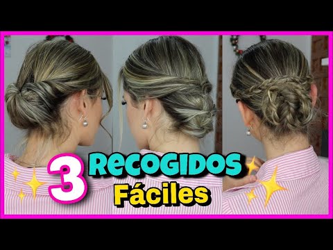 3 PEINADOS Y RECOGIDOS FÁCILES Y BONITOS PARA FIESTAS | NatyGloss