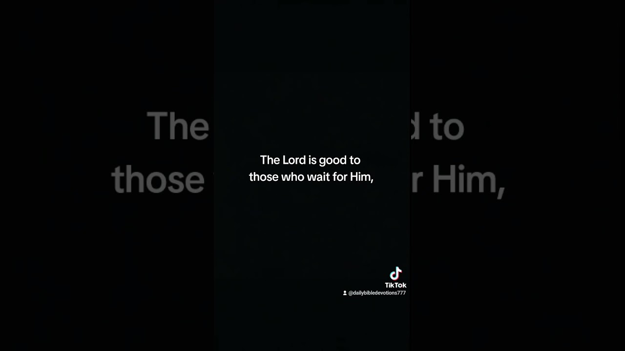 Lamentations 3:25 Daily Bible Verse *Always remember Jesus loves you*