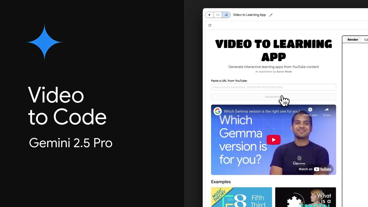 Gemini 2.5 Pro: Video to code capability - YouTube
