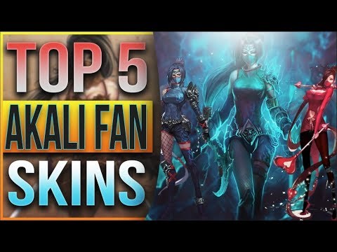 TOP 5 AKALI FAN MADE SKINS - League of Legends