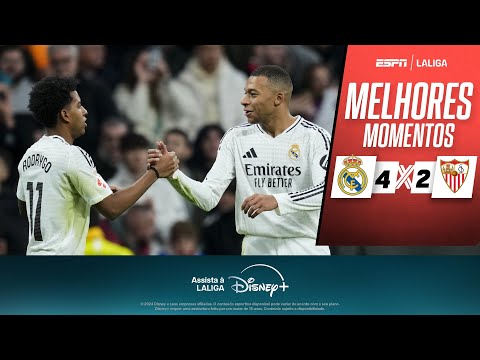 Gols e lances de Real Madrid x Sevilla