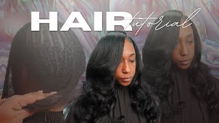 MAKE $10,000 A MONTH TECHNIQUE | BASIC SEW-IN TUTORIAL | FLAT AND NATURAL feat. ERICKAJPRODUCTS.COM