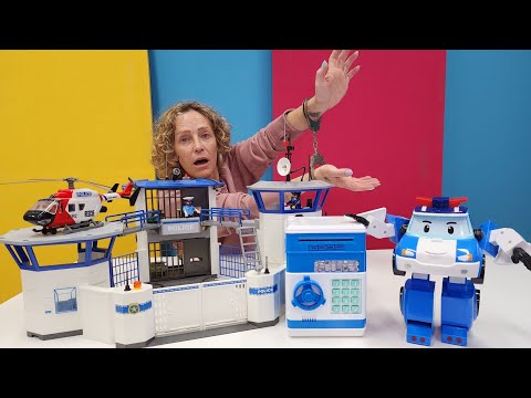 Spielzeugvideo mit Robocar Poli - Oje, Nicole ist im Gefängnis gelandet - Der Banküberfall