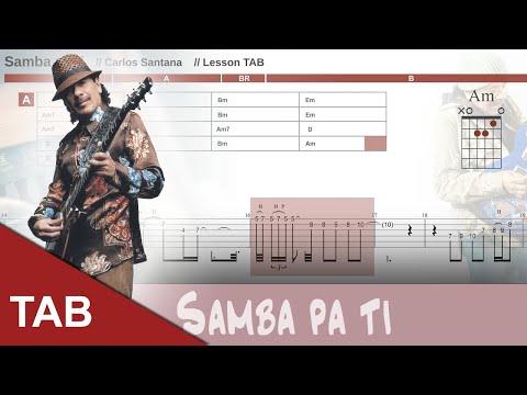 Samba Pa Ti - Santana - Guitar Tab Lesson with chords