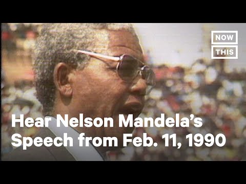 Nelson Mandela Gives Speech After Release From Prison on Feb. 11, 1990 | NowThis
