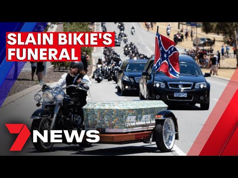 Slain Rebels bikie boss Nick Martin farewelled in Perth with a unique funeral service | 7NEWS