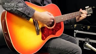Video thumbnail for Gibson Limited Edition Donovan J-45 1965 Acoustic-Electric Guitar, Cherry Sunburst by Musician's Friend