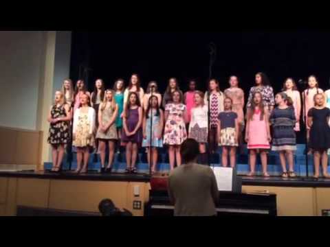 The AIS Middle School Spring Concert singing Seasons of Love (Jonathan Larson)