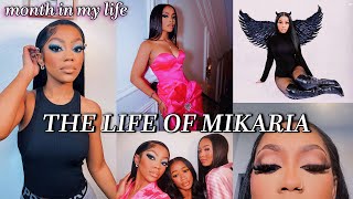VLOGS: A MONTH WITH MIKARIA IN 15 MINUTES!?! |glam, concert, friends, braces update, halloween, more
