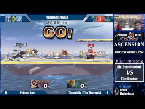 "Ascension 10/1/16" - Pajama Sam/Matasd (Wario) v. ThundeRzReiGN (Ganon/Falco) - Winners Finals