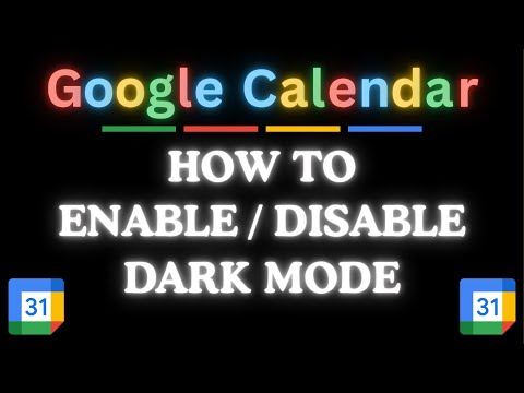 How to Enable or Disable Dark Mode on Google Calendar | Step-by-Step PC Tutorial