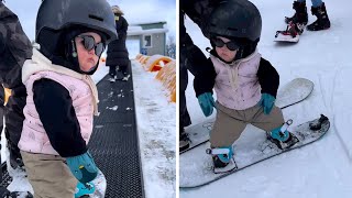 Little dude is the coolest snowboarder ever #shorts