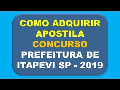 Baixar Apostila Concurso Prefeitura Municipal de Itapevi SP 2019