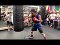 PACQUIAO IS READY FOR THURMAN! WRECKS HEAVY BAG WITH COMBOS ON COMBOS IN TRAINING