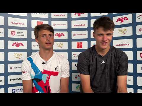 Hynek Bartoň a Jakub Menšík po výhře ve čtvrtfinále čtyřhry | TK Sparta Prague Open 2023