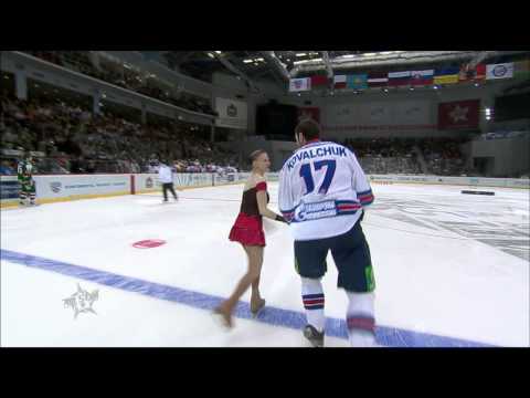 KHL: Eishockey-Profis machen Eiskunstlauf-Einlage [Video aus YouTube]