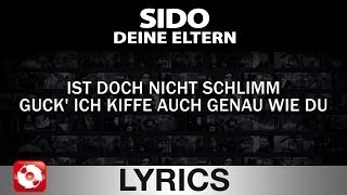 SIDO - DEINE ELTERN - AGGROTV LYRICS KARAOKE (OFFICIAL VERSION)
