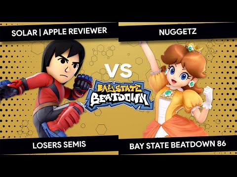 Bay State Beatdown 86 - Solar | Apple Reviewer (Mii Brawler) vs Nuggetz (Daisy) - Losers Semis