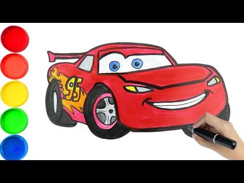 dessin Flash McQueen - cars - Comment dessiner cars
