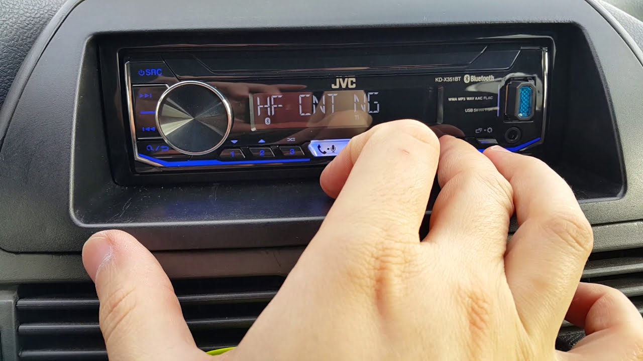 Bluetooth Car audio JVC KD-X351BT - test / menu / settings