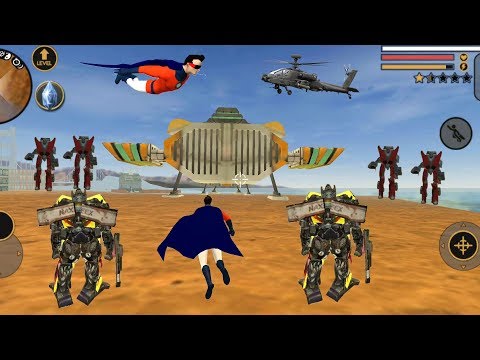 Vegas Crime Simulator (Transformer + SuperHero Dost Fight Car Robot on Sea) Dual Transformers Fights