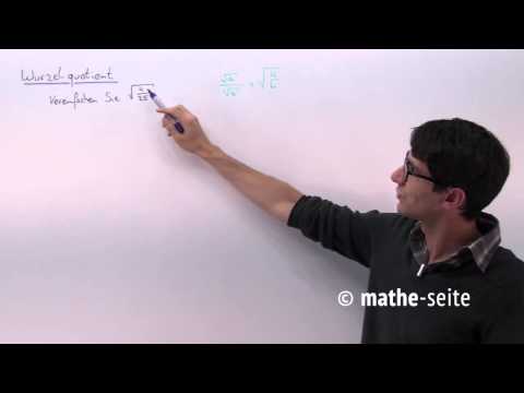 Wurzeln dividieren: so berechnet man den Wurzelquotient, Beispiel 1 | B.04.02